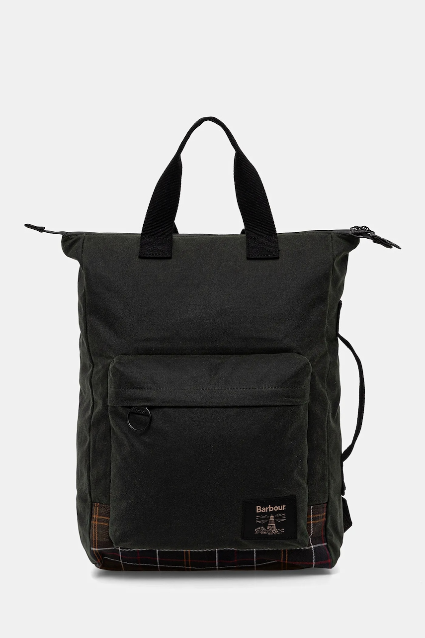 Barbour rucsac Field Wax culoarea verde, mare, uni, UBA0714