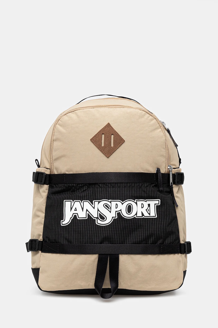 Jansport rucsac culoarea bej, mare, cu imprimeu, EK0A5BK18O7