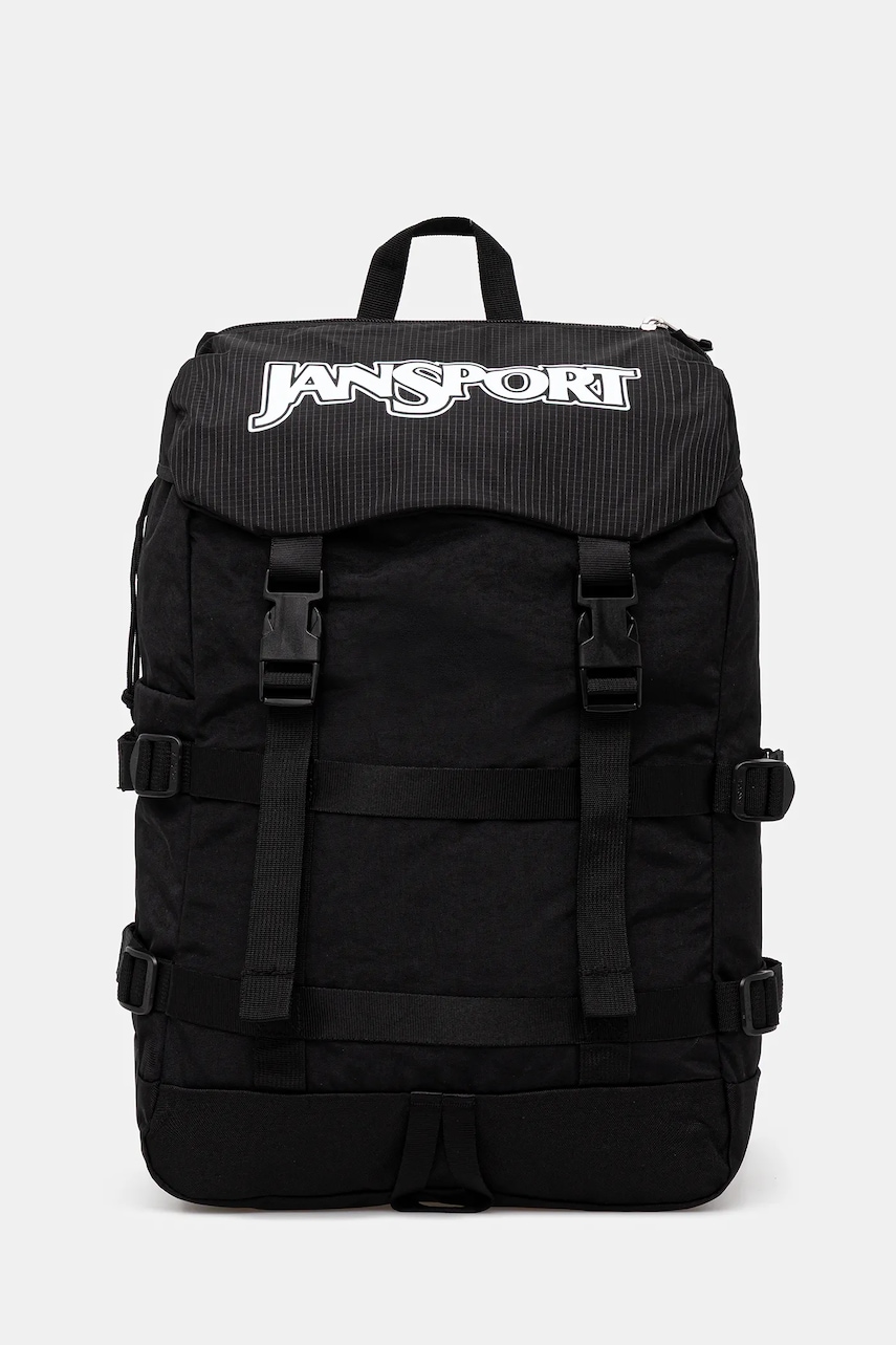 Jansport rucsac culoarea negru, mare, cu imprimeu, EK0A5BLIN55