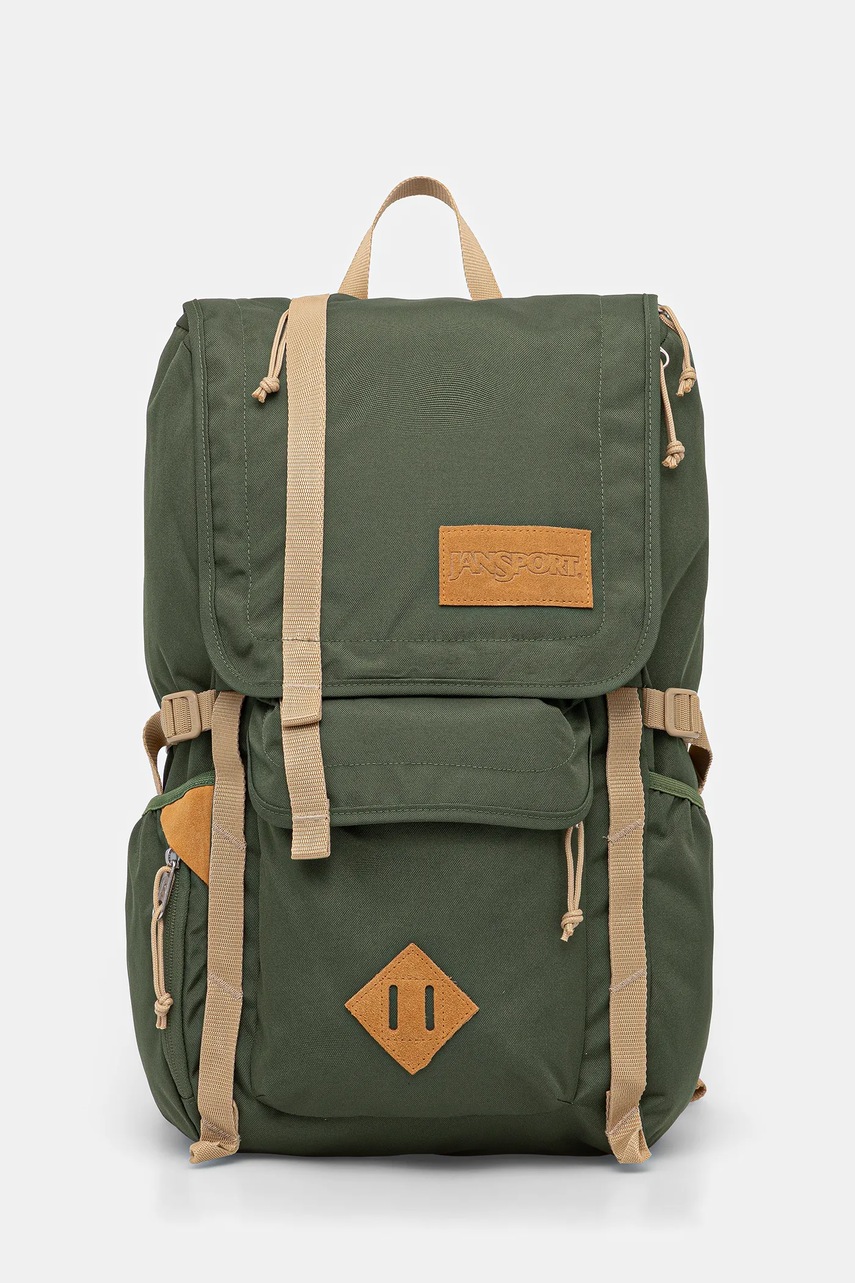 Jansport rucsac culoarea verde, mare, uni, EK0A5BI62T3