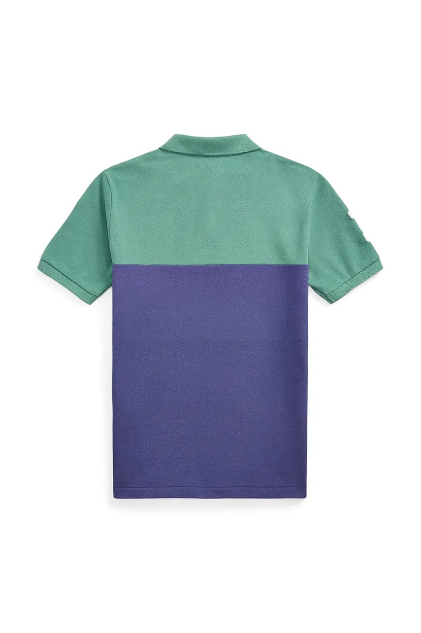Хлопковое поло Polo Ralph Lauren цвет зелёный узор 323952429002 Хлопковое поло Polo Ralph Lauren цвет зелёный узор 323952429002