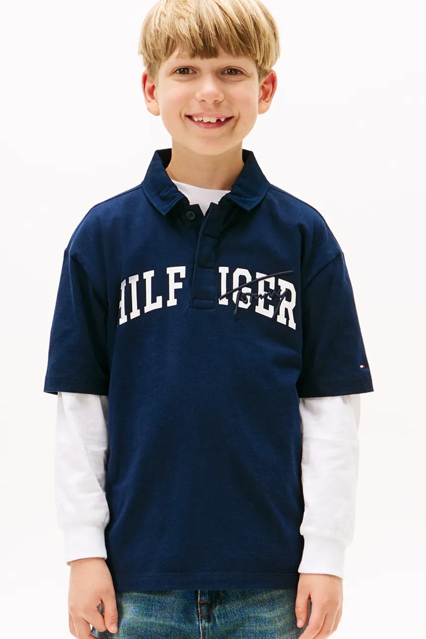 Levně Polo tričko Tommy Hilfiger tmavomodrá barva, KB0KB09717