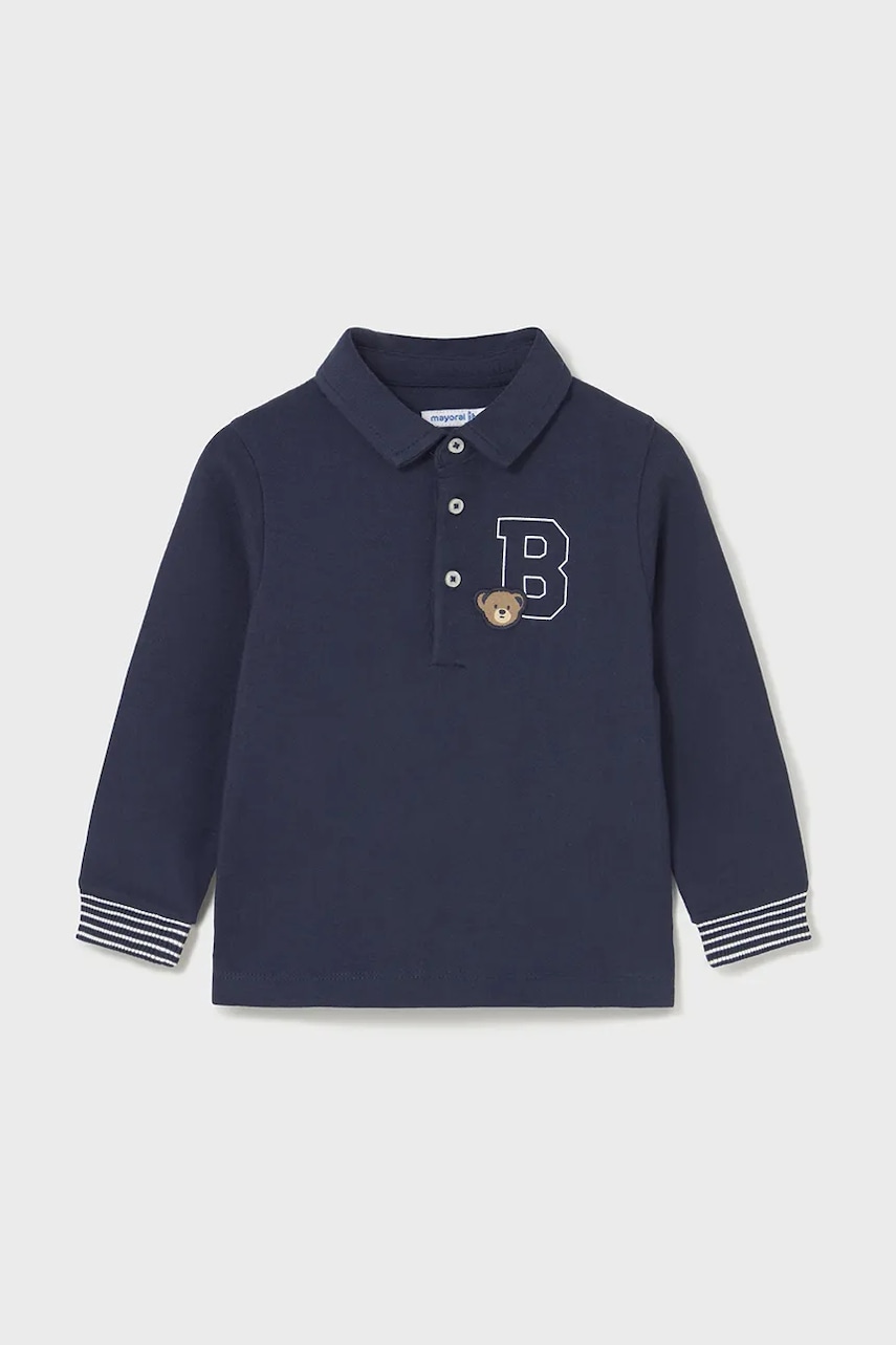 Mayoral tricou polo culoarea bleumarin, 2101