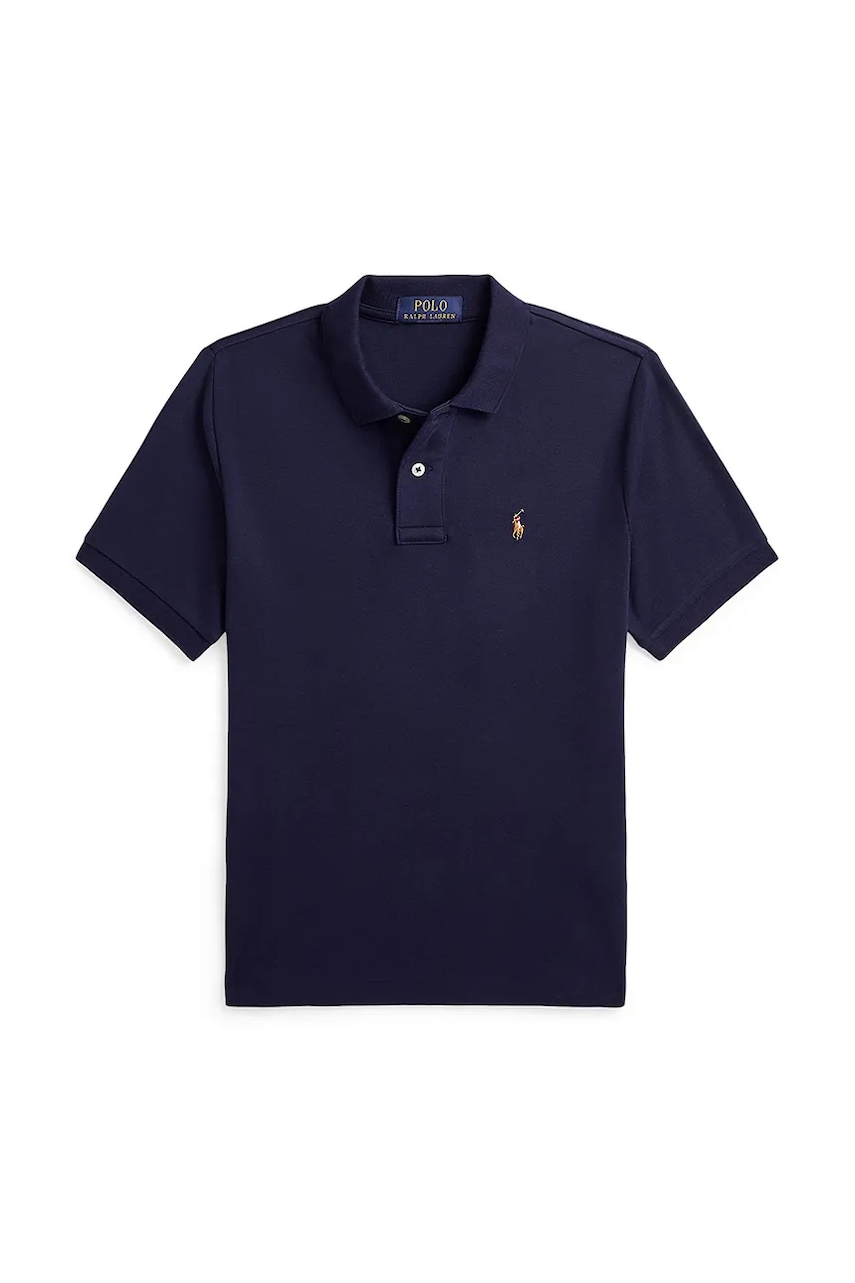 Levně Bavlněné polo tričko Polo Ralph Lauren tmavomodrá barva, 323952431001
