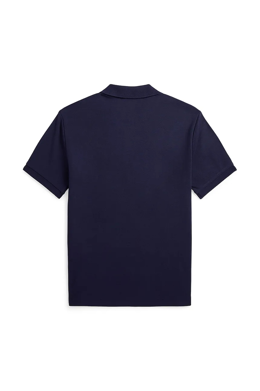 Хлопковое поло Polo Ralph Lauren цвет синий 323952431001 Хлопковое поло Polo Ralph Lauren цвет синий 323952431001