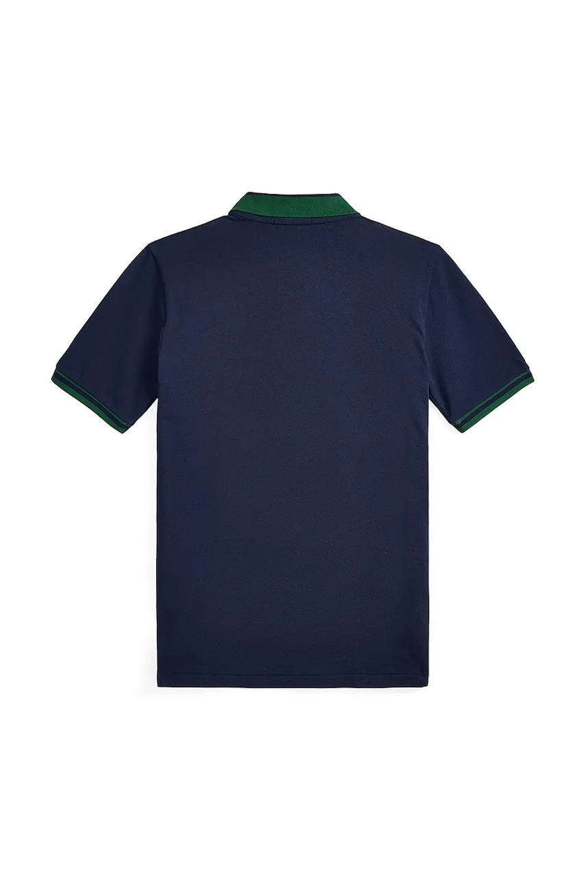 Детское хлопковое поло Polo Ralph Lauren цвет синий 323980428001 Детское хлопковое поло Polo Ralph Lauren цвет синий 323980428001