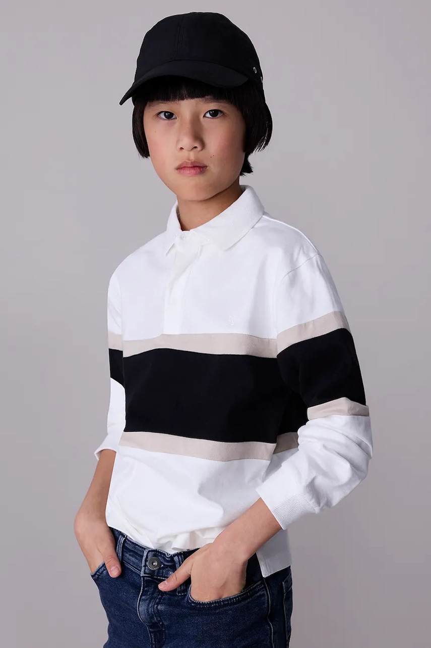 Mayoral longsleeve copii culoarea bej, cu imprimeu, 7104