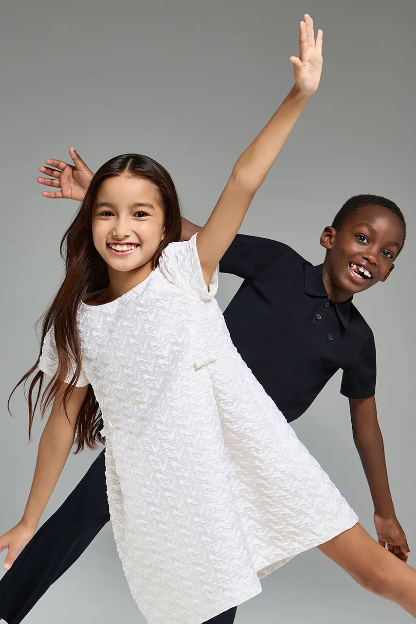 Детское поло Emporio Armani цвет синий однотонное EB000851 AF19792