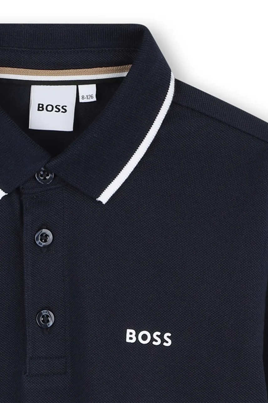 Dětská bavlněná polokošile BOSS (obrázek 3)