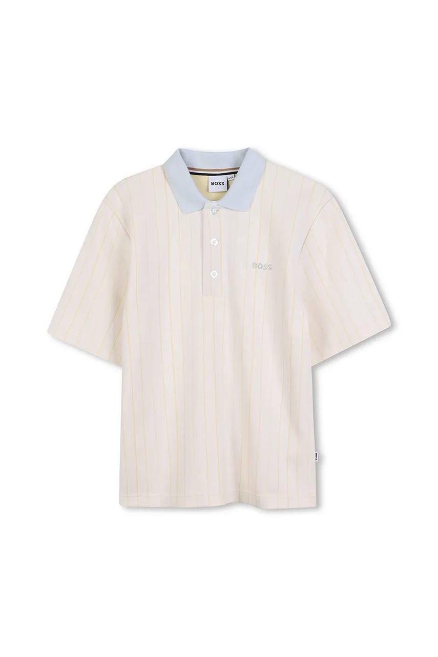 Levně Dětské polo tričko BOSS bílá barva, J52336
