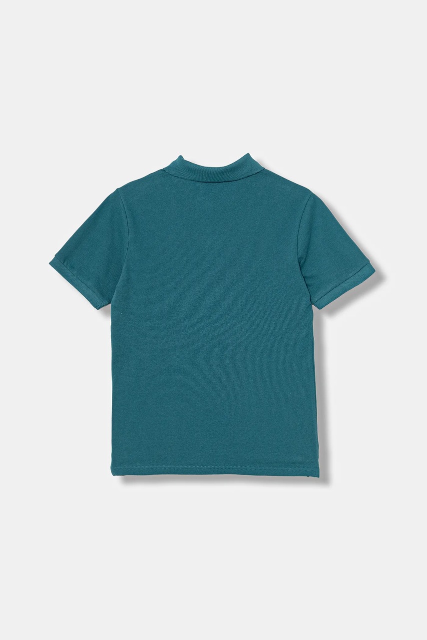 Детское хлопковое поло United Colors of Benetton цвет бирюзовый однотонное 3089C300Q Детское хлопковое поло United Colors of Benetton цвет бирюзовый однотонное 3089C300Q