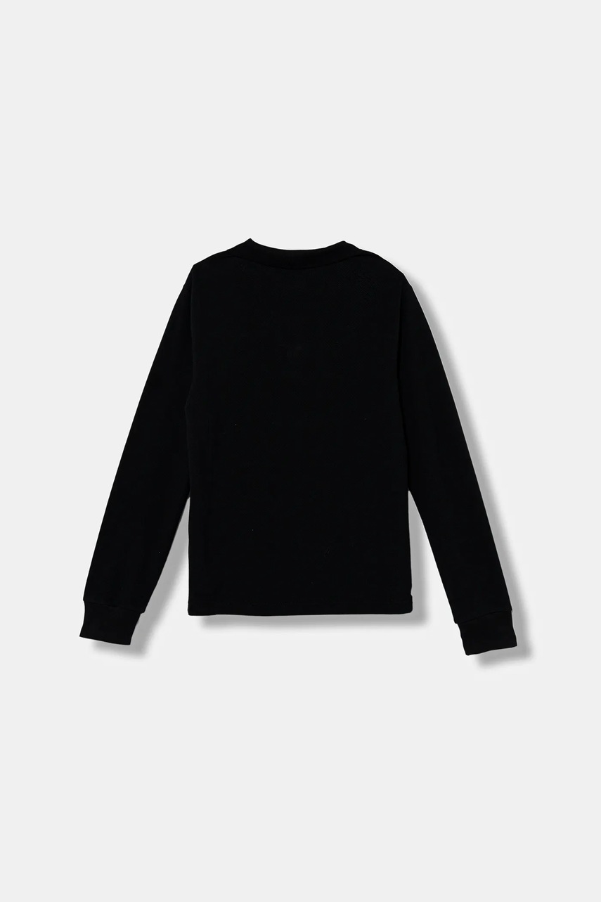 Хлопковый детский лонгслив United Colors of Benetton цвет чёрный однотонная 3089C300Z Хлопковый детский лонгслив United Colors of Benetton цвет чёрный однотонная 3089C300Z