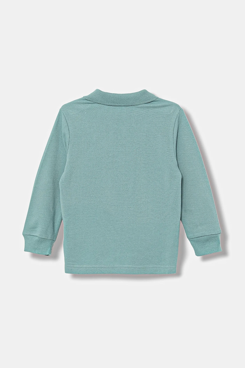 Хлопковый детский лонгслив United Colors of Benetton цвет бирюзовый однотонный 3089G3009 Хлопковый детский лонгслив United Colors of Benetton цвет бирюзовый однотонный 3089G3009