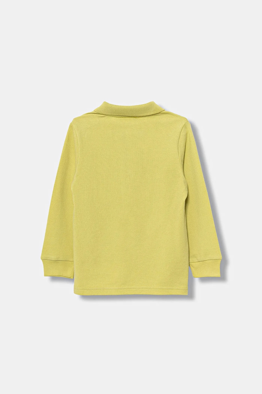 Хлопковый детский лонгслив United Colors of Benetton цвет жёлтый однотонный 3089G3009 Хлопковый детский лонгслив United Colors of Benetton цвет жёлтый однотонный 3089G3009