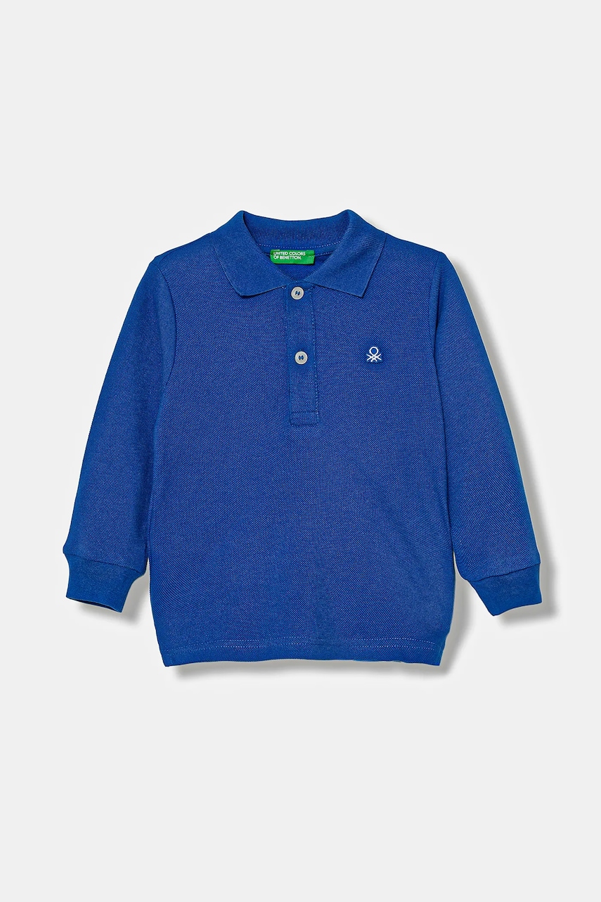 United Colors of Benetton tricouri polo din bumbac pentru copii uni, 3089G3009