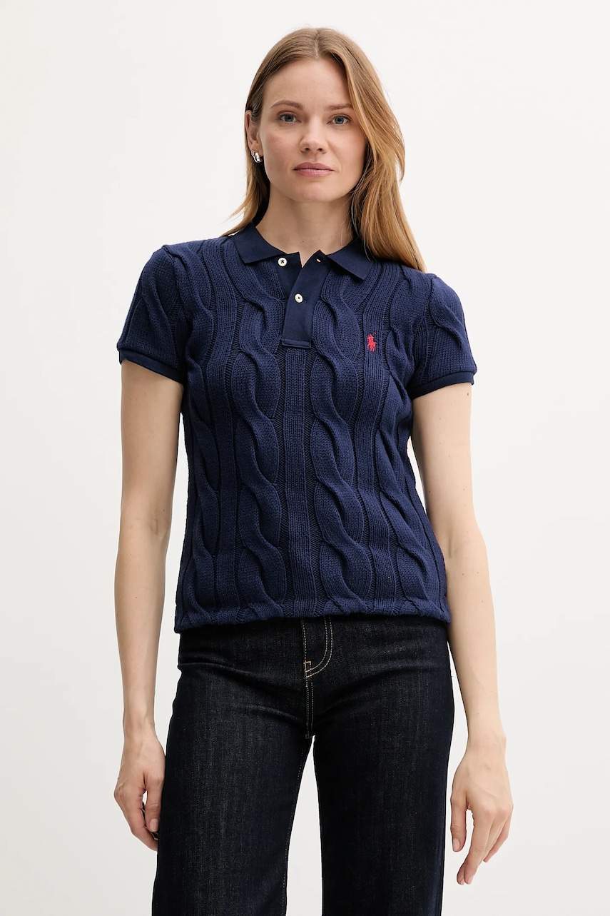 Levně Polo tričko Polo Ralph Lauren dámské, tmavomodrá barva, 211971703