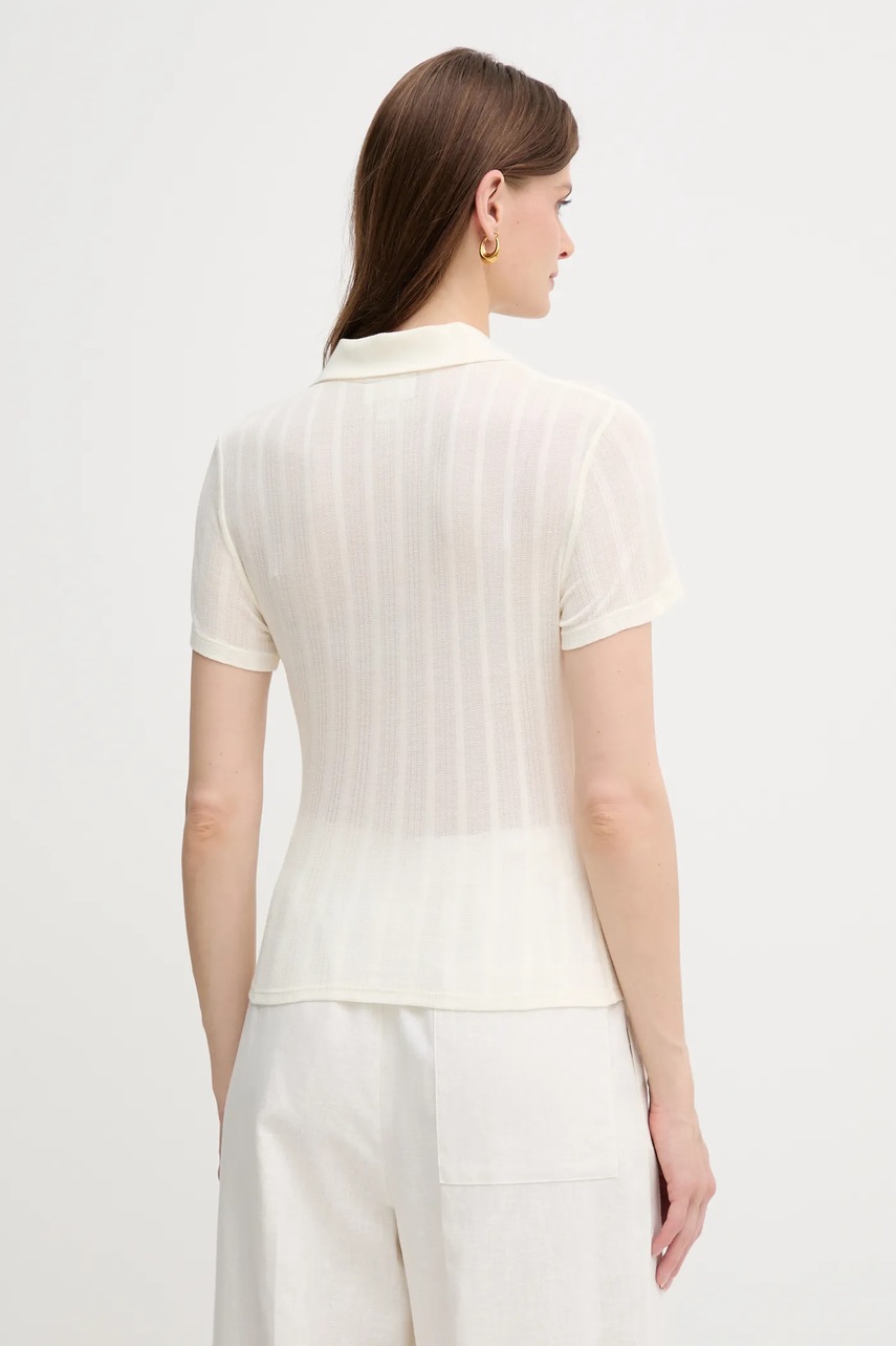 Πόλο Calvin Klein Jeans χρώμα: μπεζ, LV047C210G φωτογραφία