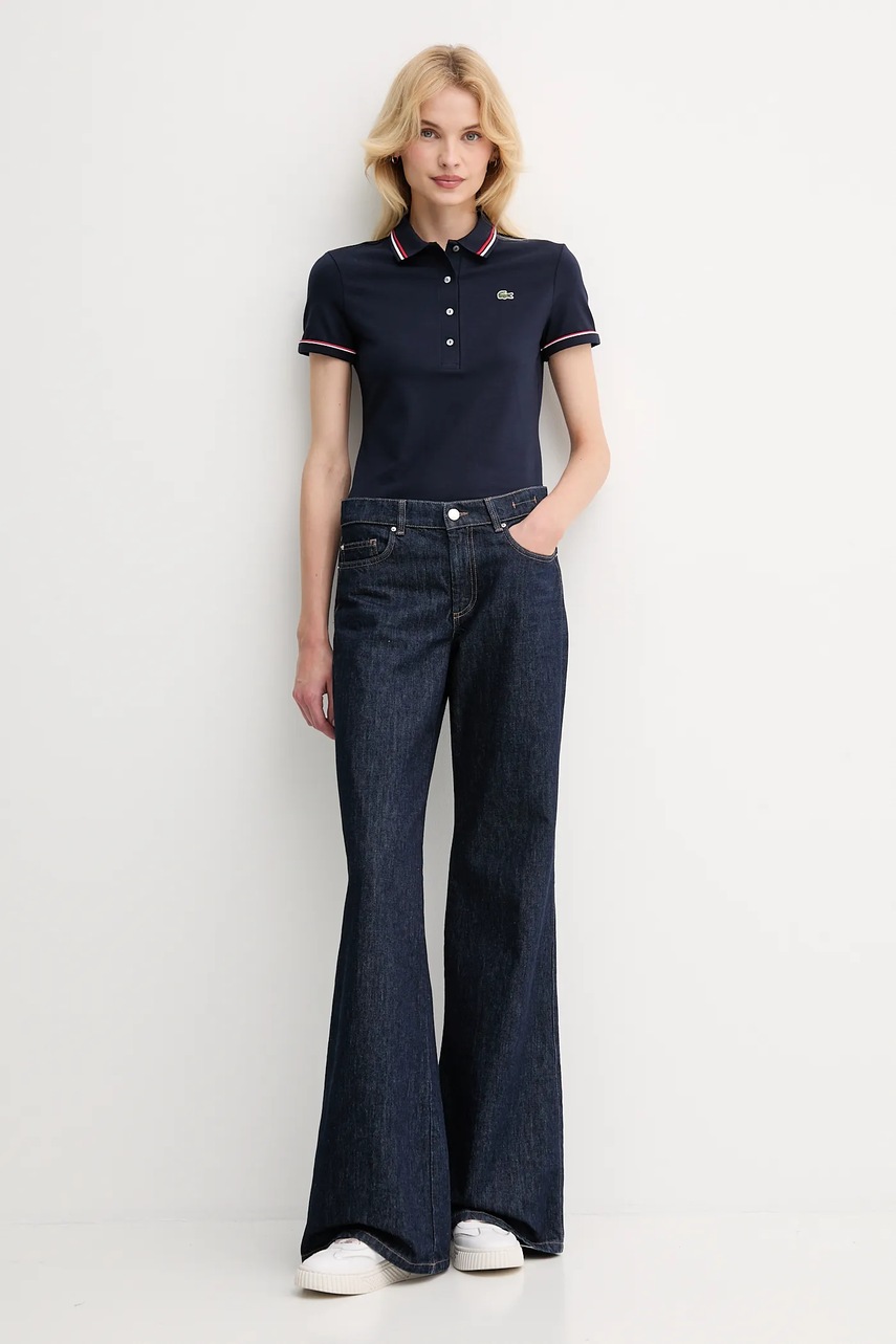 Поло Lacoste цвет синий DF5284 Поло Lacoste цвет синий DF5284