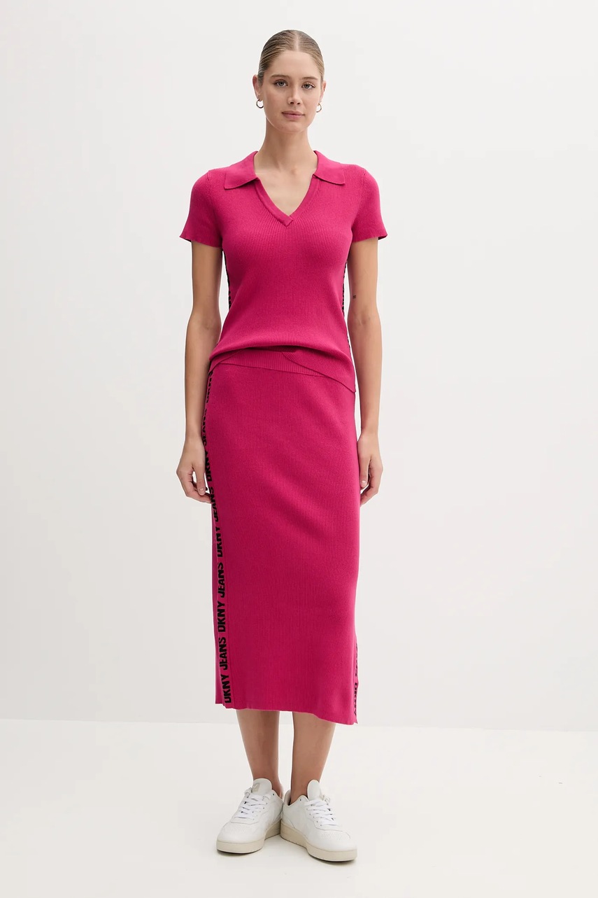 Поло Dkny цвет розовый DJ4R0188