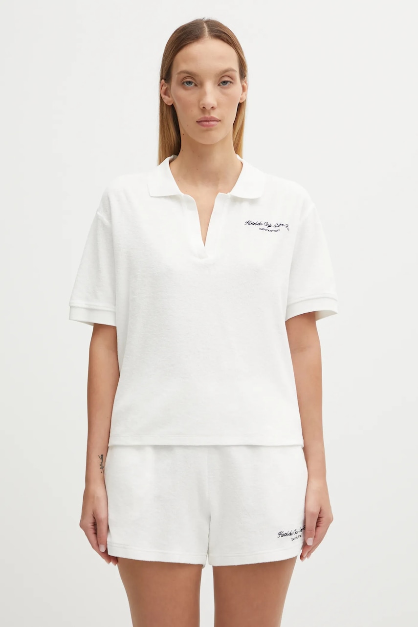 Sporty & Rich polo bawełniane Eden Script Terry