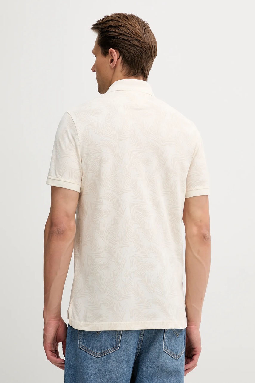 Хлопковое поло Tommy Hilfiger цвет бежевый узор MW0MW40680