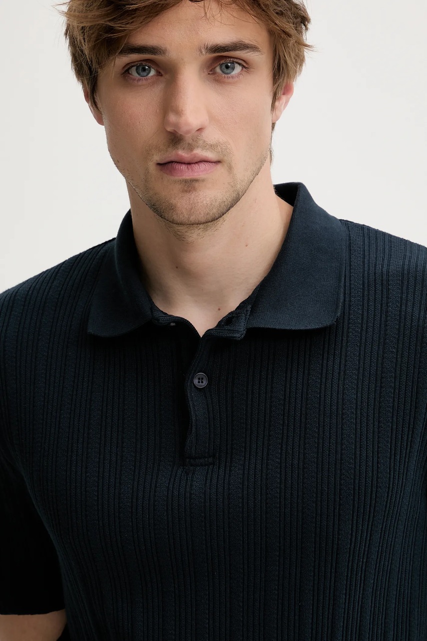 Βαμβακερό μπλουζάκι πόλο Samsoe Samsoe SAKEVIN φωτογραφία