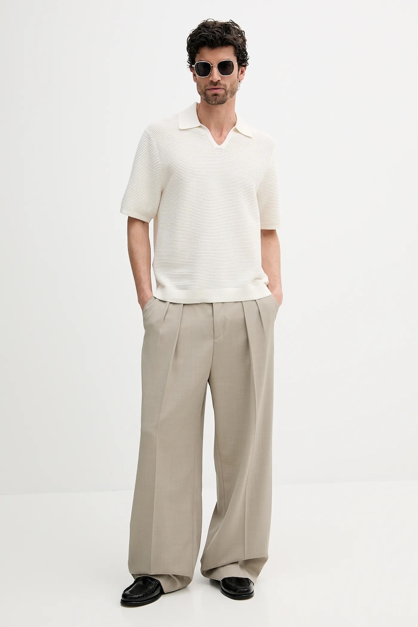 Поло Calvin Klein цвет бежевый однотонное LV04LC323G