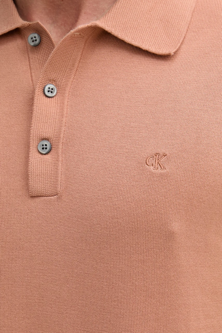 Calvin Klein úpletové polo tričko pánske bavlnené