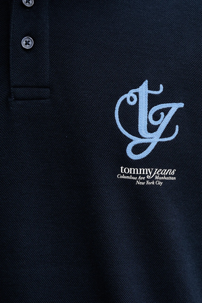 Βαμβακερό μπλουζάκι πόλο Tommy Jeans φωτογραφία