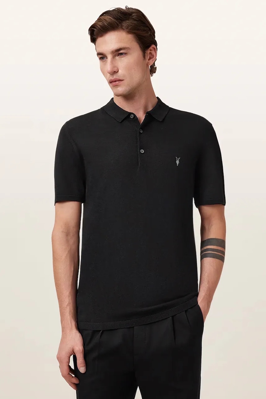 AllSaints polo męskie wełniane MODE