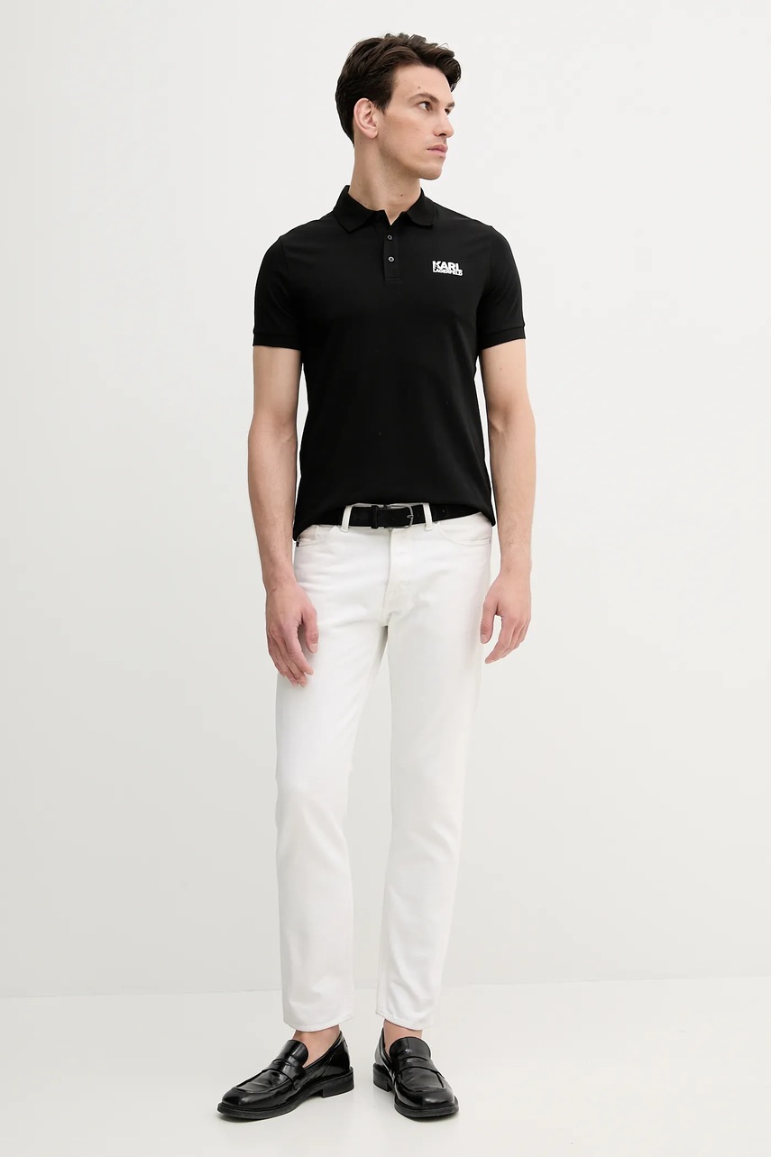 Поло Karl Lagerfeld цвет чёрный с принтом 553235.745088