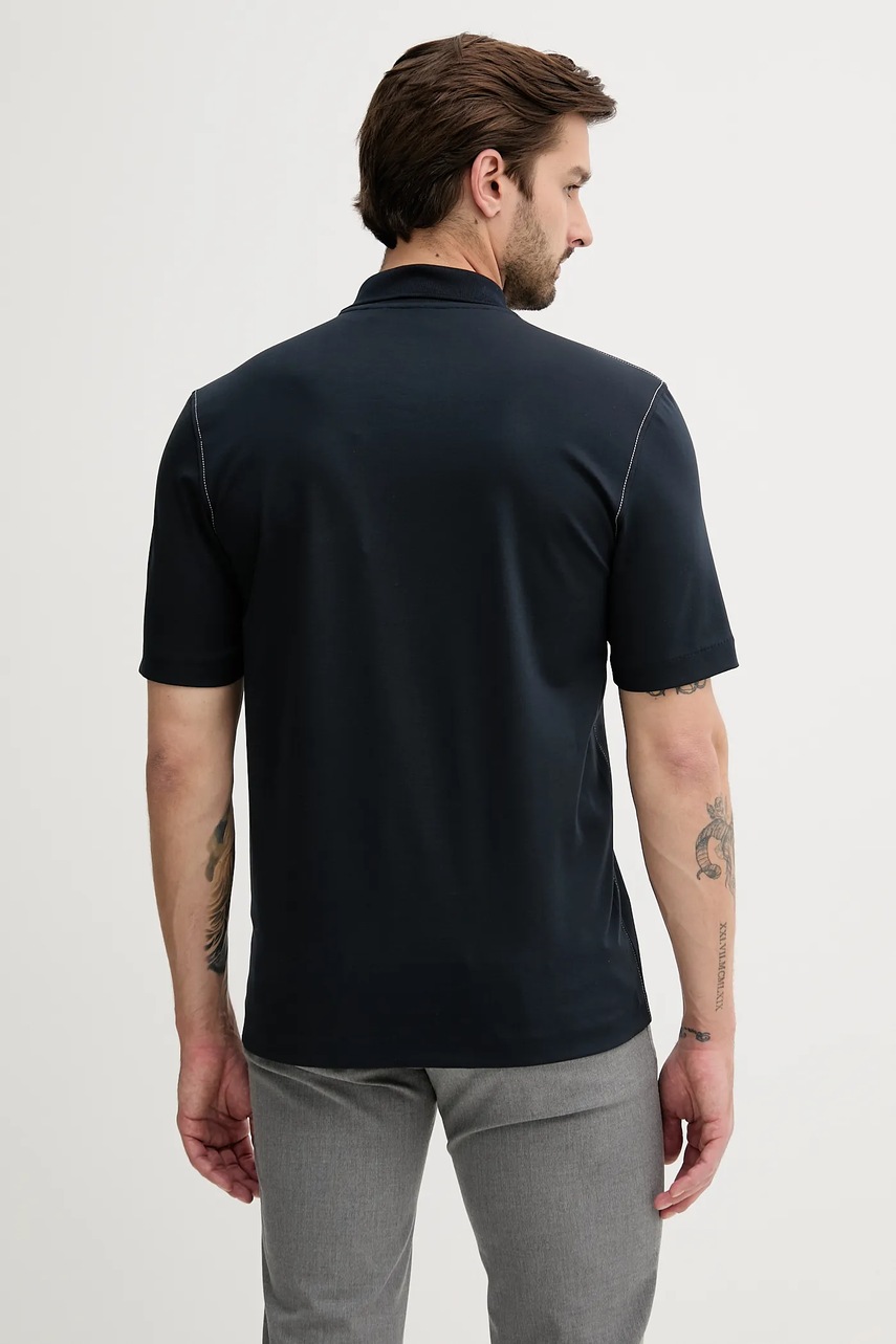 Πόλο BOSS Dalessandra χρώμα: ναυτικό μπλε, 50543387 φωτογραφία