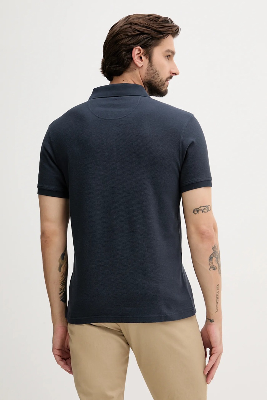 Barbour pamut póló WADWORTH sötétkék, sima, MML1398 termék 2. képe
