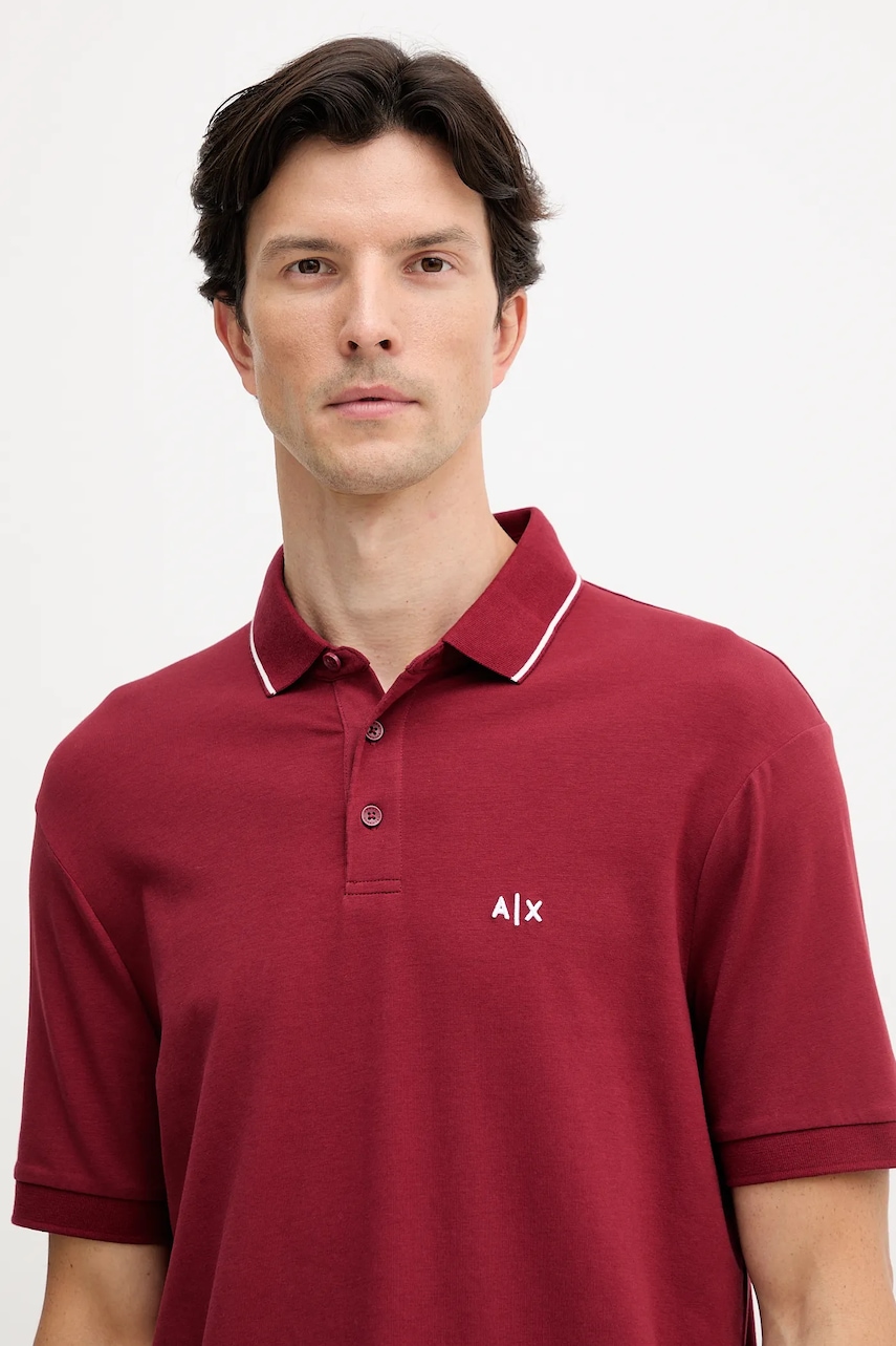 Armani Exchange polo tričko pánske s bavlnou