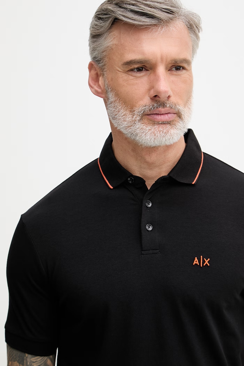 Armani Exchange polo tričko pánske s bavlnou