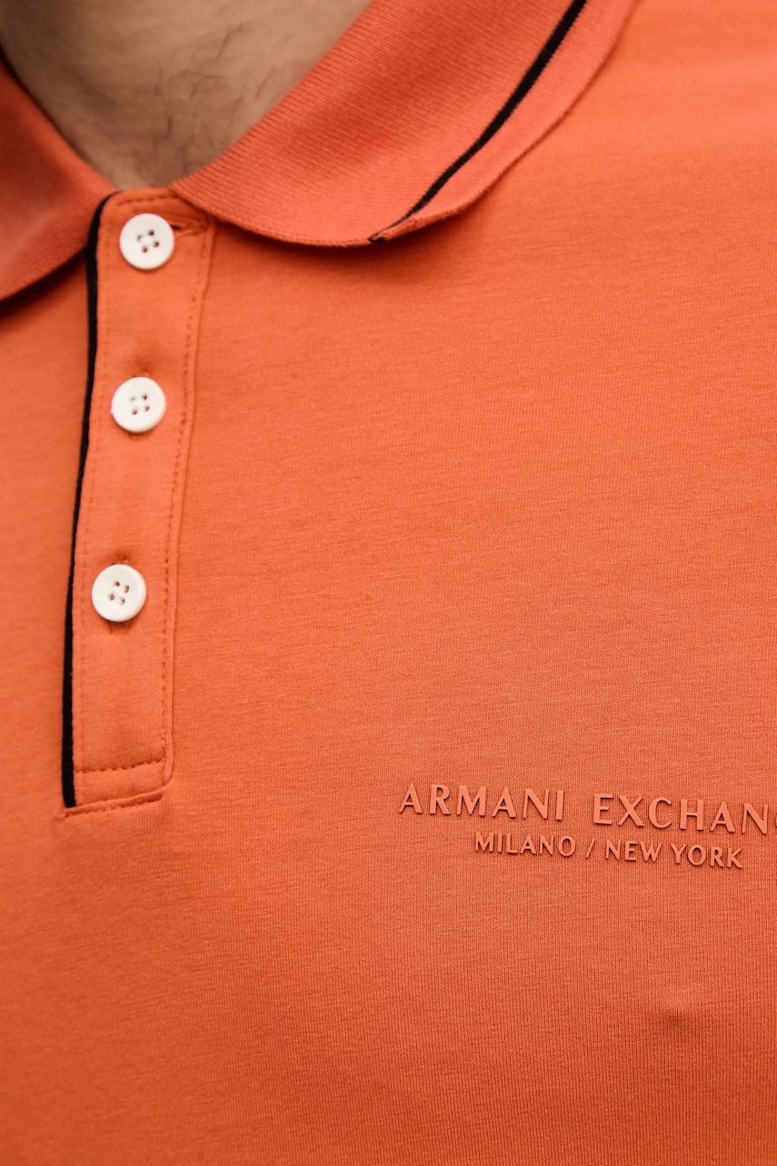Armani Exchange polo tričko pánske s bavlnou