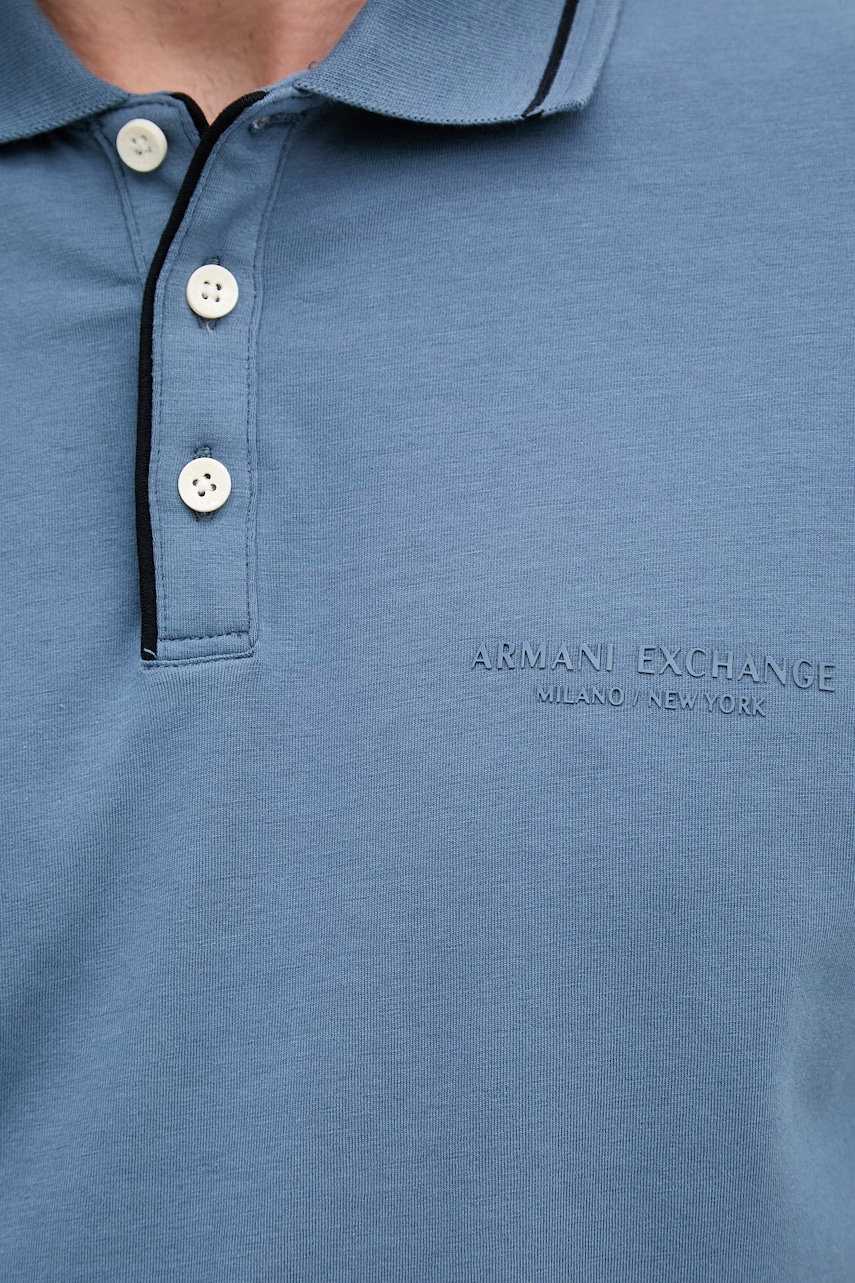 Armani Exchange polo tričko pánske s bavlnou