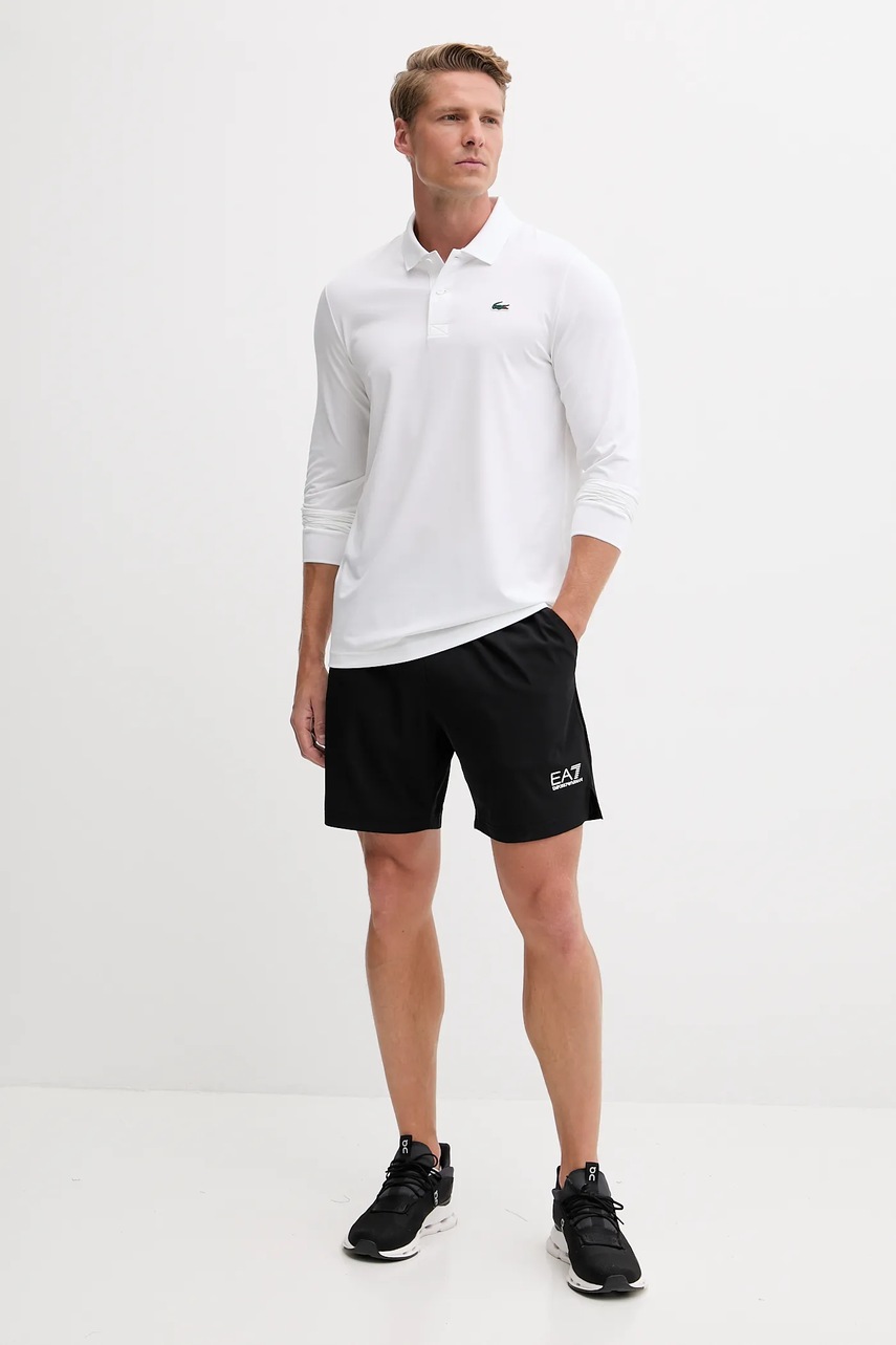 Лонгслив Lacoste цвет белый однотонная DH2615