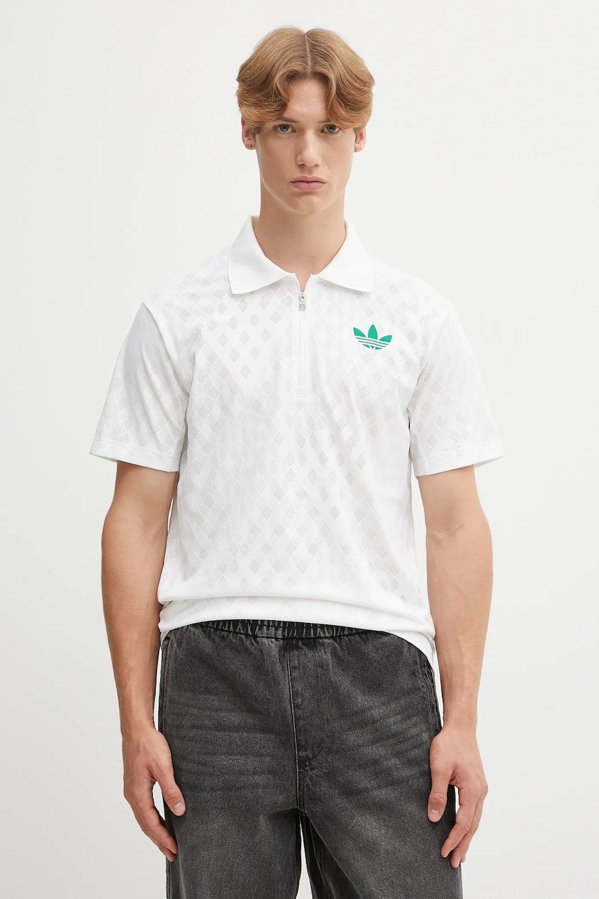 adidas Originals tricou polo culoarea bej, uni, JL9675