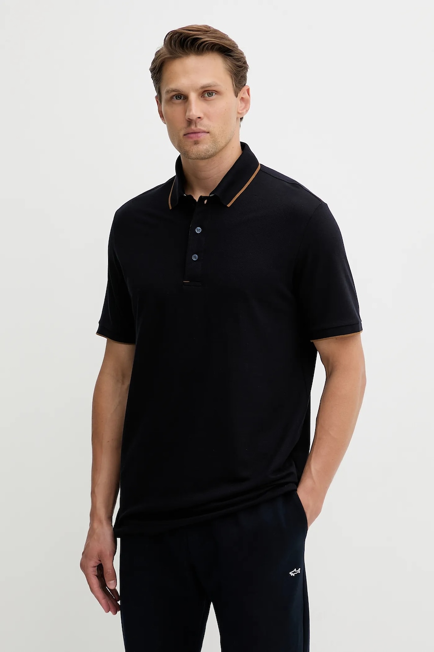 Paul&Shark tricou polo culoarea bleumarin, uni, 15311716