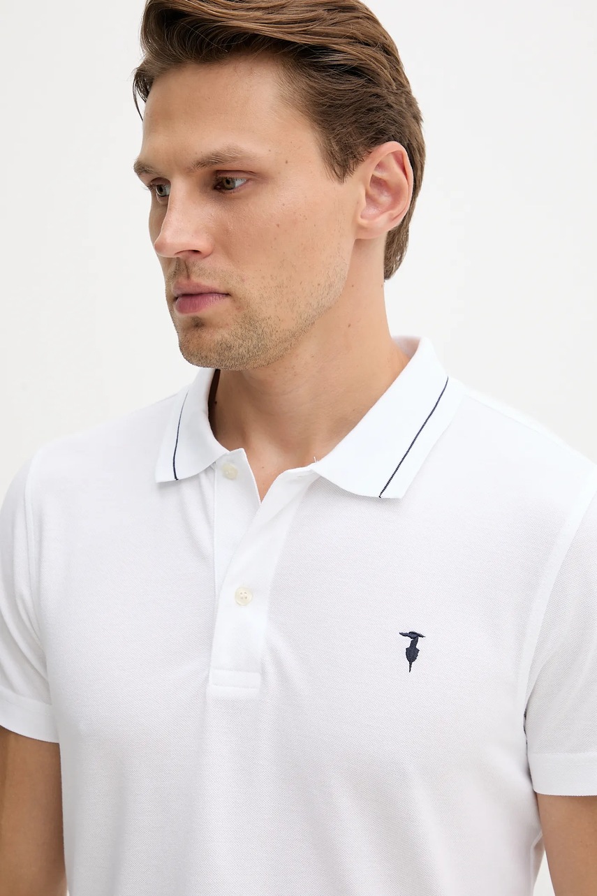 Βαμβακερό μπλουζάκι πόλο Trussardi φωτογραφία