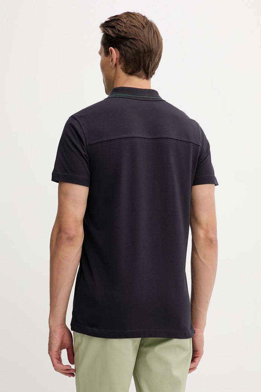 Trussardi pamut póló sötétkék, sima, G5018000026N termék 2. képe