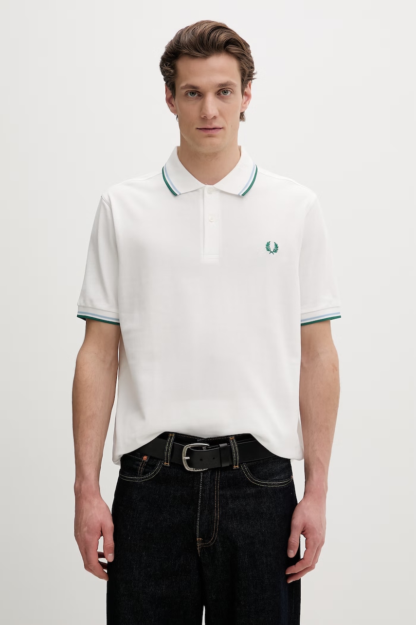 Βαμβακερό μπλουζάκι πόλο Fred Perry