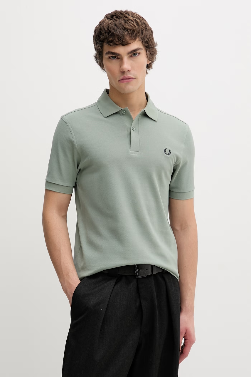 Βαμβακερό μπλουζάκι πόλο Fred Perry