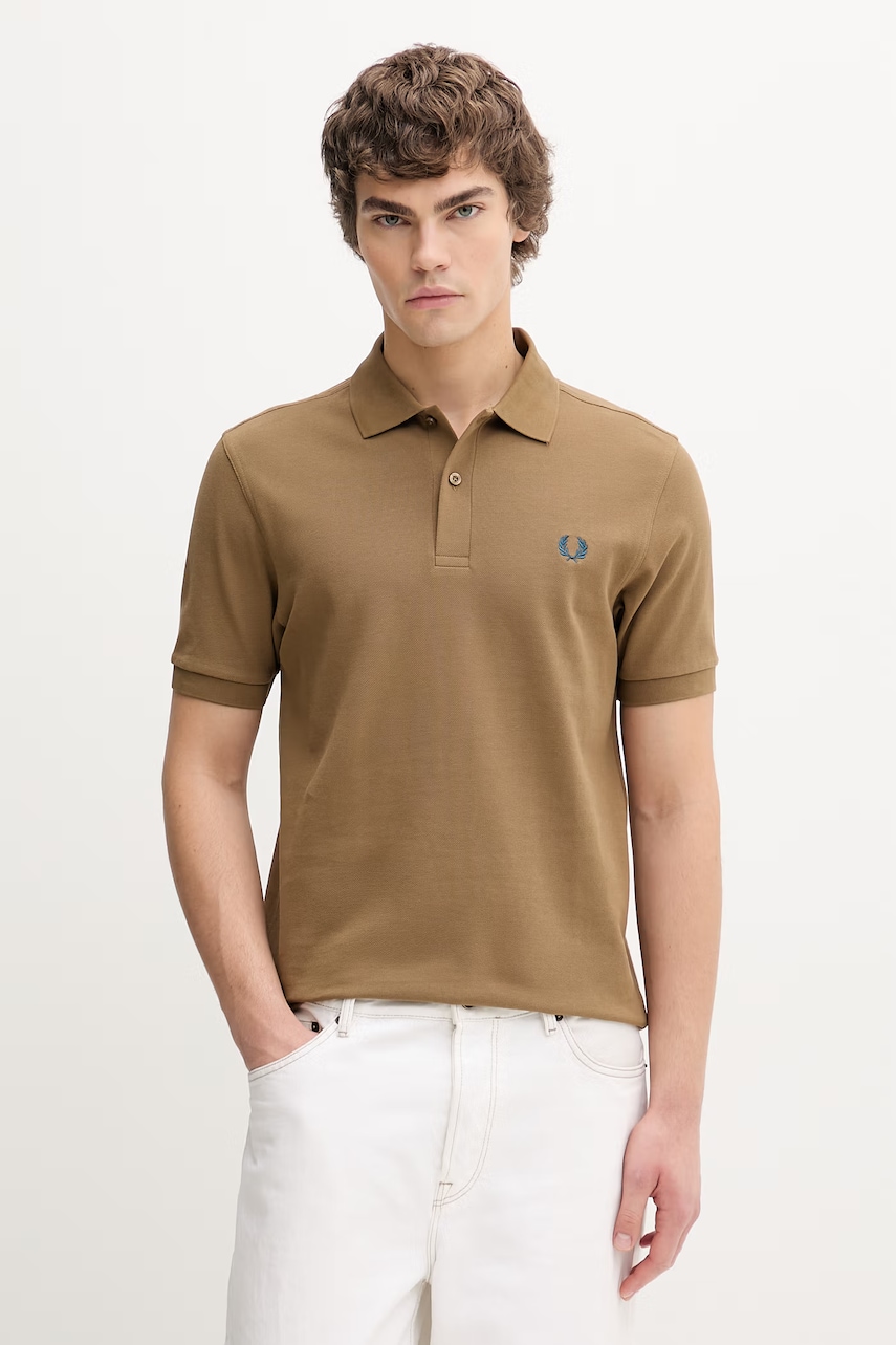 Βαμβακερό μπλουζάκι πόλο Fred Perry