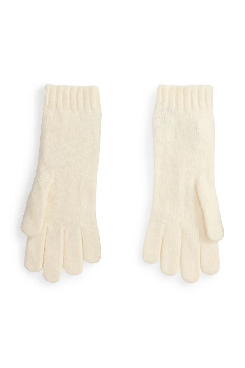 Шерстяные перчатки Polo Ralph Lauren цвет бежевый 455981440