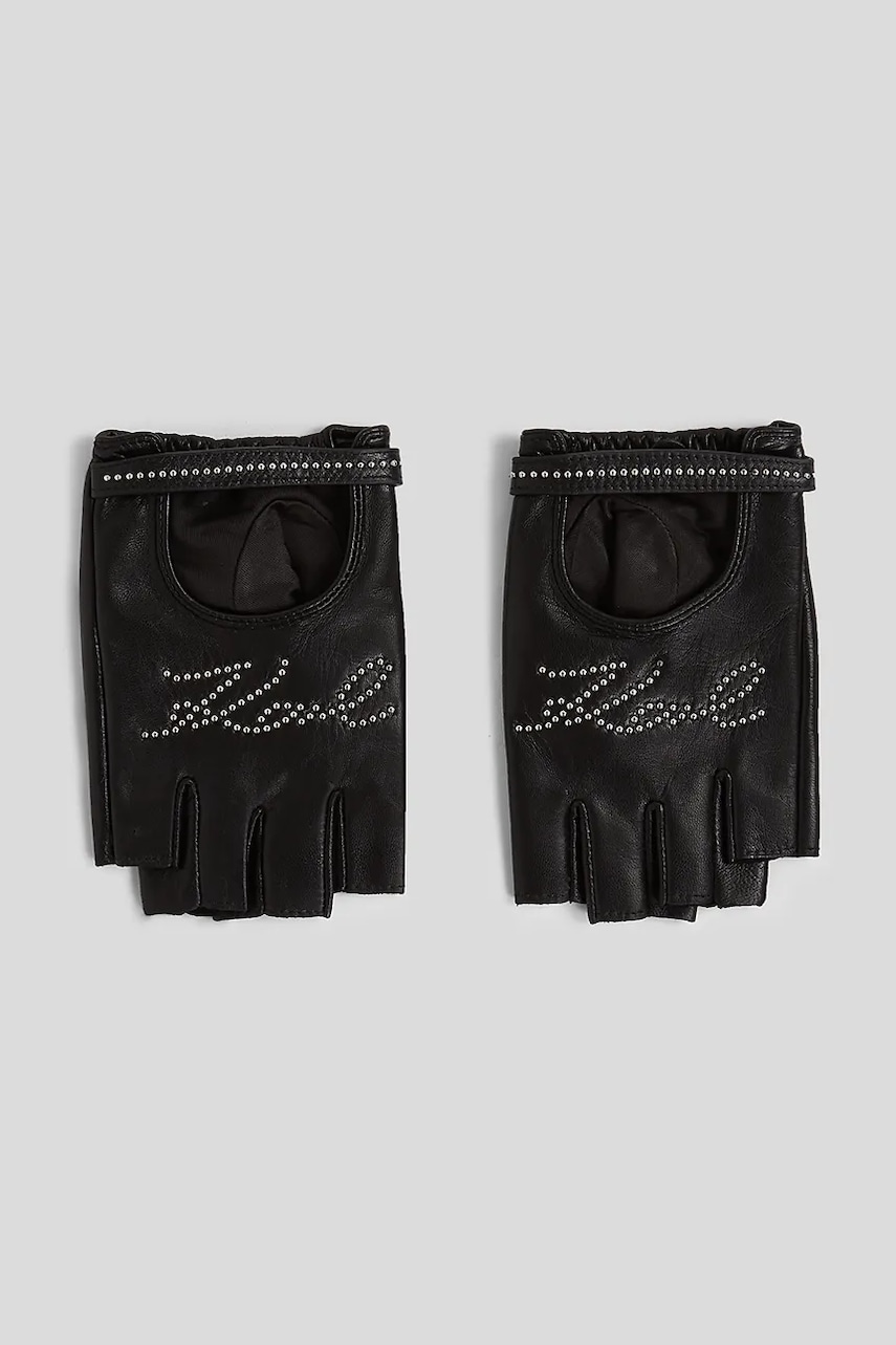 Karl Lagerfeld mănuși K/SIGNATURE culoarea negru, A3W33032