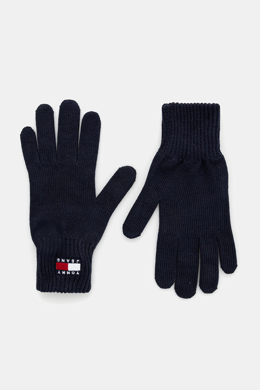 Tommy Jeans mănuși de bumbac culoarea bleumarin, AW0AW17914