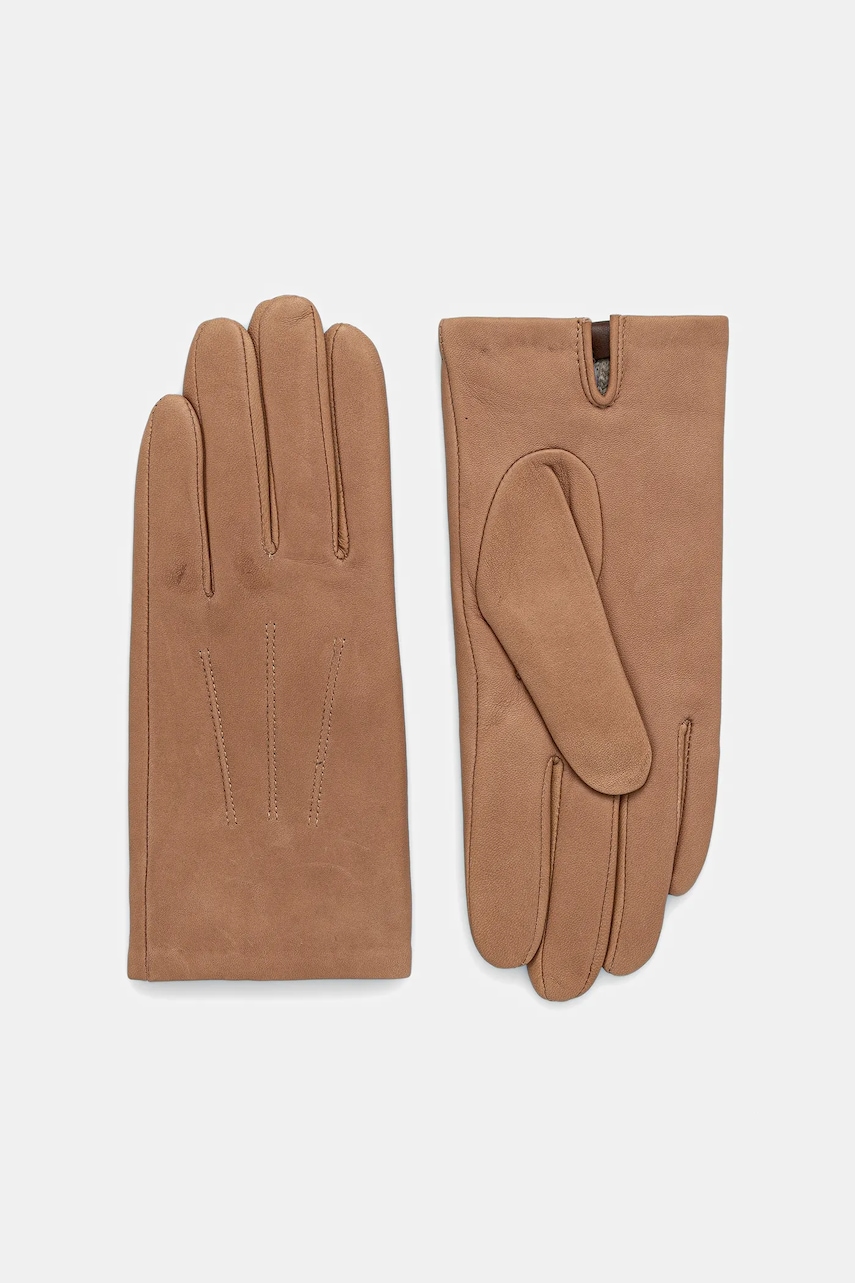 MM mănuși de piele LEMMA culoarea maro, 2526566018600