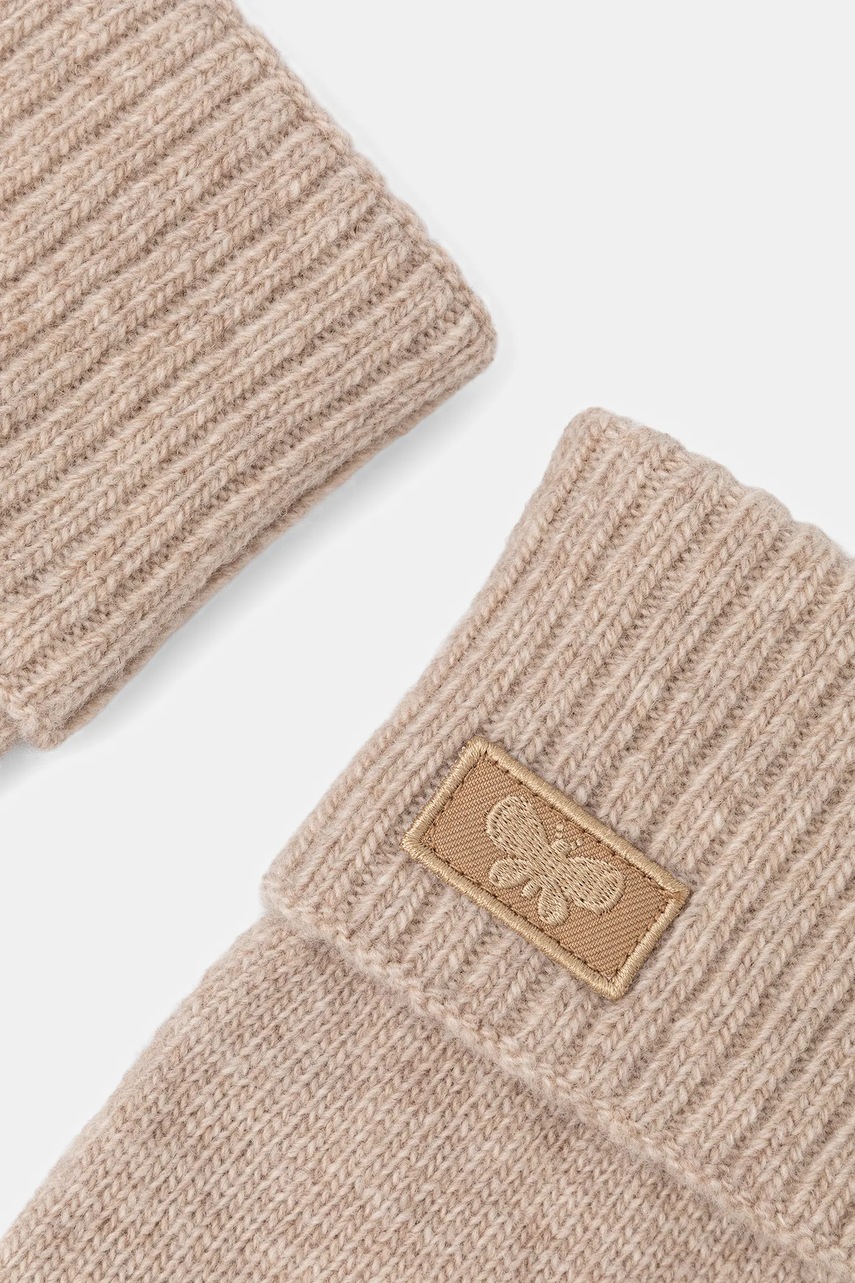 Шерстяные перчатки Weekend Max Mara ZAMIANEW цвет бежевый 2525566055600